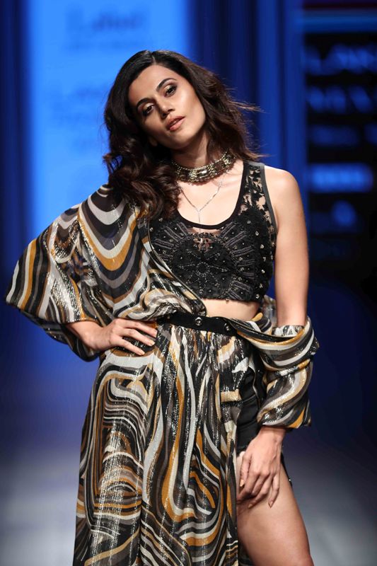 Bollywood actress Taapsee Pannu sizzles LFW ramp