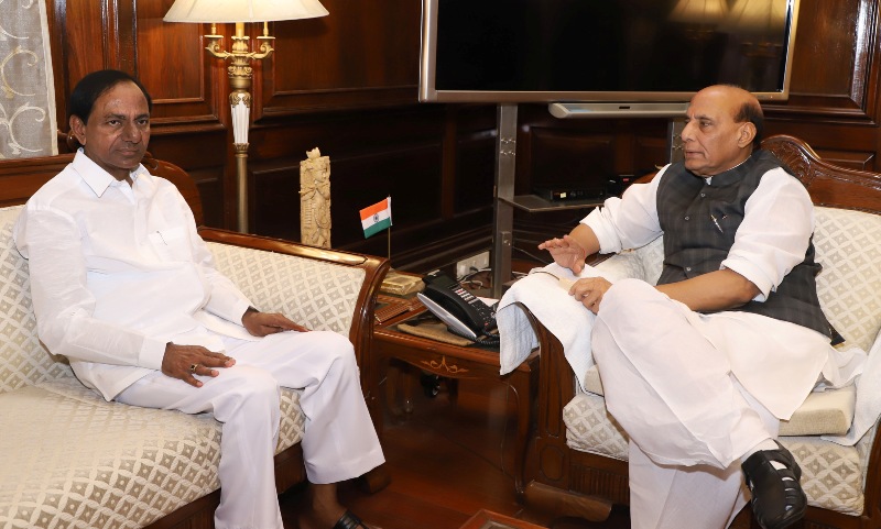 Rajnath Singh reviews  Department of J&K Affairs progress