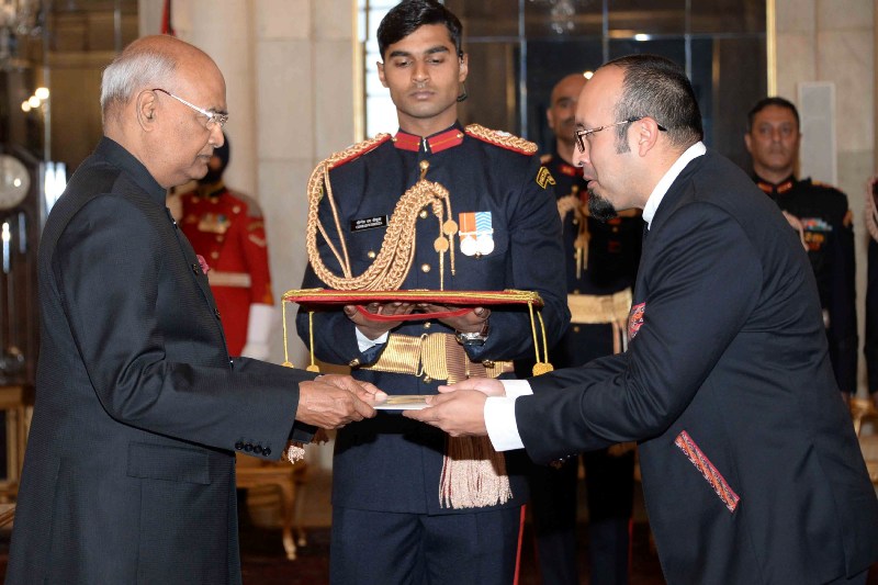 The Ambassador of Bolivia Sergio Dario Arispe Barrientos  in New Delhi  