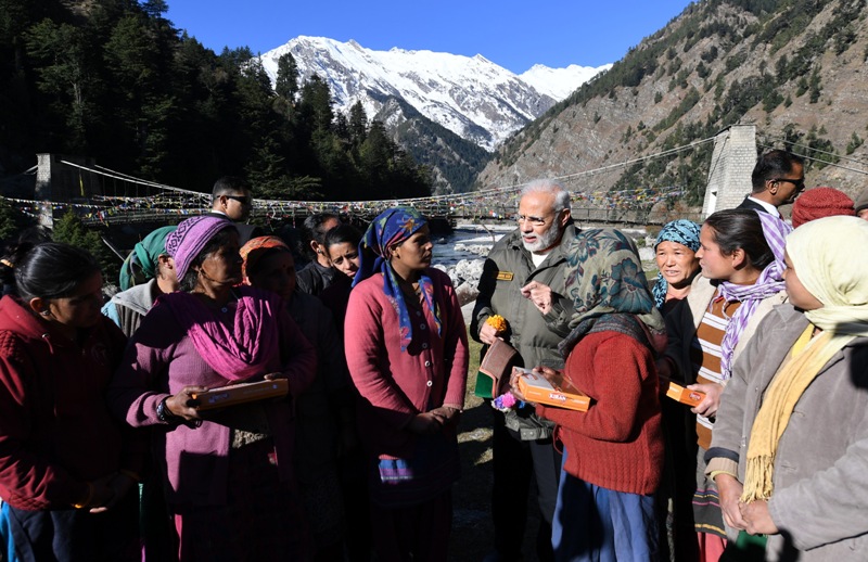 Narendra Modi visits Uttarakhand on Diwali