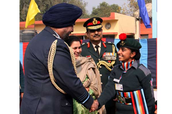 Air Chief Marshal BS Dhanoa visits DG NCC Republic Day Camp