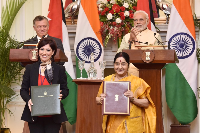 The King of Jordan in India