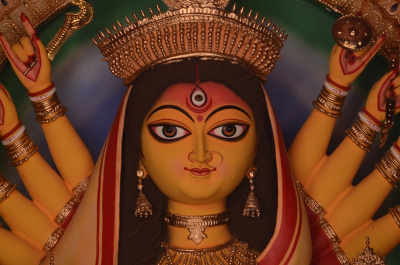 People visit Suruchi Sangha pandal on the occasion of Durga Puja