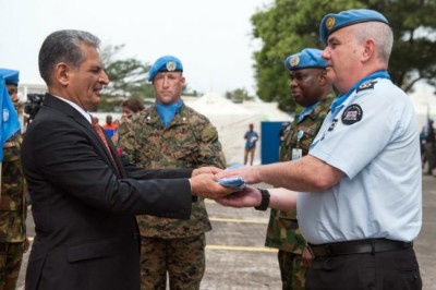 Liberia: UN mission farewell ceremony honours last departing police and military personnel