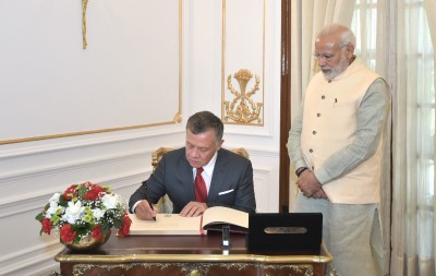 The King of Jordan in India