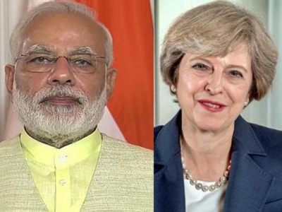 Ahead of Commonwealth Summit, PM Modi meets Theresa May in London