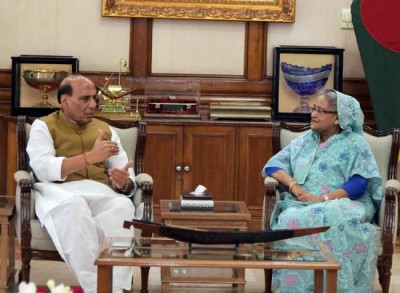 Union Home Minister Rajnath Singh holds talks with Bangladesh PM Sheikh Hasina in Dhaka