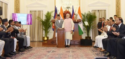PM Modi calls on  Prime Minister of Nepal K.P. Sharma  