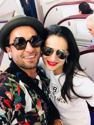 Ranveer Singh, Ameesha Patel share fun moments during flight journey