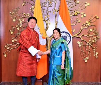 Minister of Foreign Affairs of Bhutan visits India, meets Sushma Swaraj