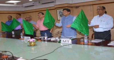 Piyush Goyal flags off new train service Naini-Doon Janshatabdi Express between Kathgodam- Dehradun