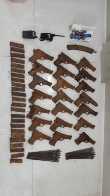 21 pistols, magazines of GNLA recovered in Meghalaya