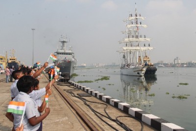 INS Tarangini returns after voyage across the world