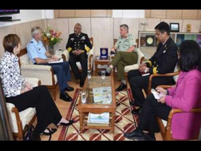 Deputy High Commissioner of New Zealand called on ADG Indian Coast Guard  VSR Murthy  