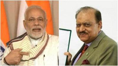 SCO:Narendra Modi, Pakistan president Mamnoon Hussain shake hands