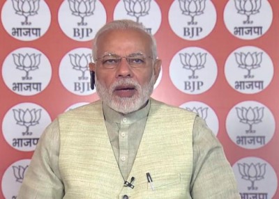 Modi attacks Congress government while interacting with Kisan Morcha Karyakartas of Karnataka 