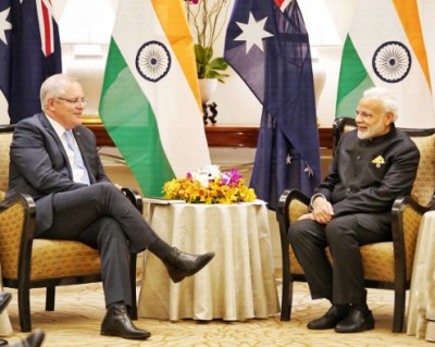 PM Modi meets Australian Prime Minister Scott Morrison on the sidelines of East Asia Summit