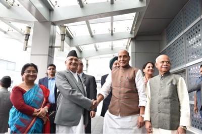 Nepal Prime Minister KP Sharma Oli  arrives in India