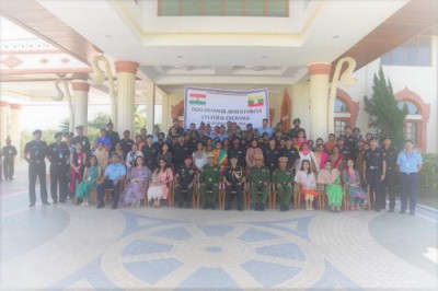 Indian army personnel with families visit Myanmar