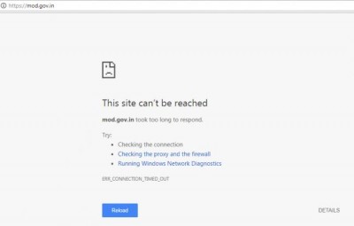 Defence Ministry website hacked?