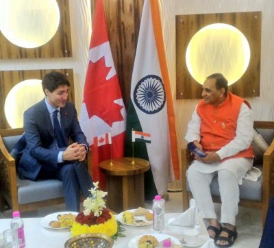 Canadian PM Justin Trudeau meets Gujarat Chief Minister  Vijay Rupani 