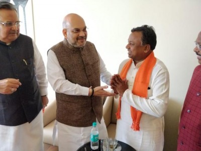 Ramdayal Uike joins BJP from Congress ahead of Chhattisgarh assembly polls  