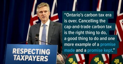 Ontario Introduces Legislation to end Cap and Trade Carbon Tax Era  
