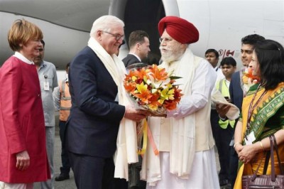 German President and First Lady arrive in India on a five-state visit  