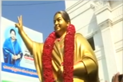 Jayalalithaa's new statue unveiled at party headquarters in Chennai