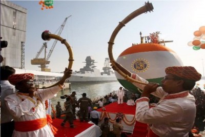 Third Scorpene submarine â€˜Karanjâ€™ Launched at Mazagon Docks 