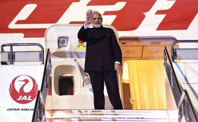 Indian PM Narendra Modi leaves for New Delhi