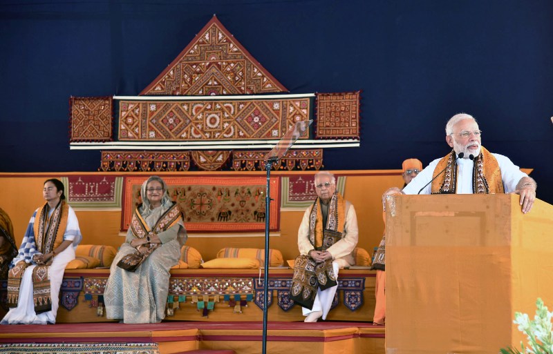 Modi-Mamata-Hasina share stage at Visva Bharati events 
