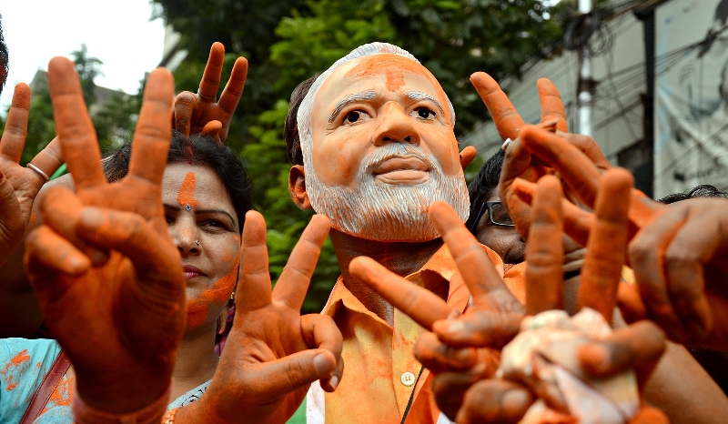 BJP celebrates victory in Kolkata