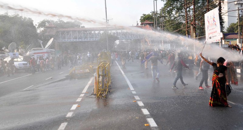 Students protesting against CAB in Guwahati 