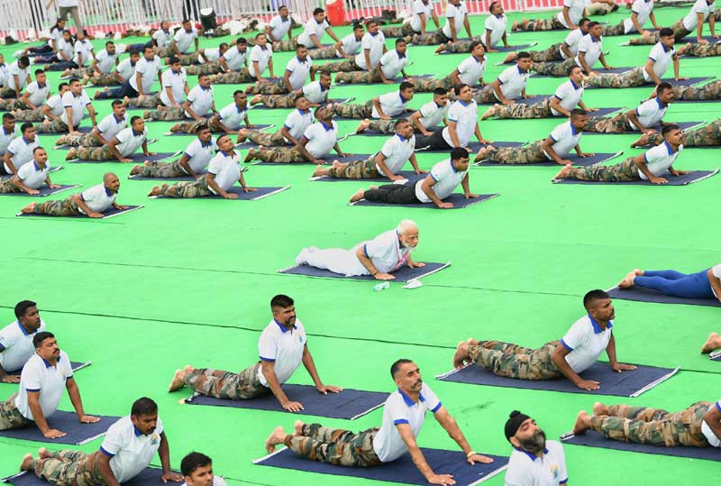 Modi leads International Yoga Day as ministers join him in performing yoga