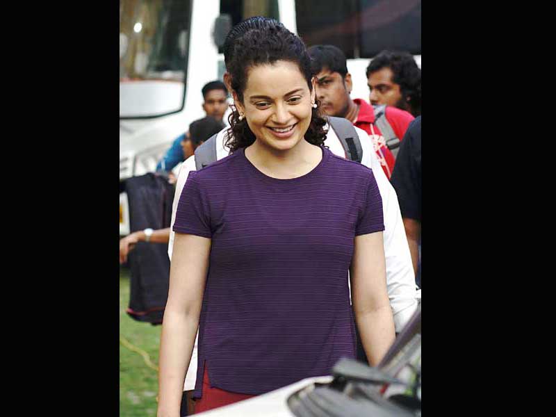 National award-winning actor Kangana Ranaut shoots for the film 'Panga' 