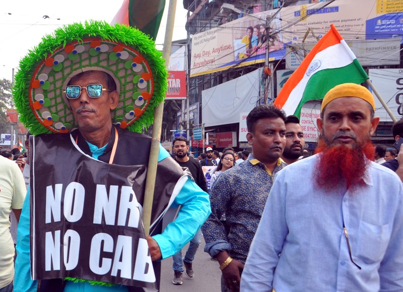 TMC workers take out protest march in Kolkata against CAA
