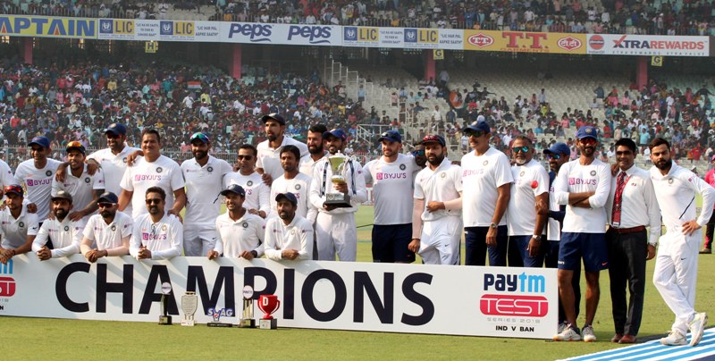 Indian team clinch Pink Test match