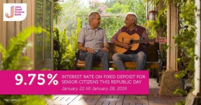 Jana Small Finance Bank offers limited period special Fixed Deposit rates for senior citizens