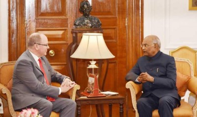 Prince Albert II of Monaco calls on the President Kovind