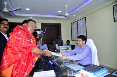 Sambit Patra files nomination for Lok Sabha polls from Puri