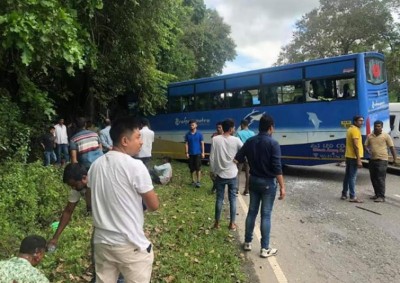 Two killed, 40 injured in bus-oil tanker collision in Assamâ€™s Kaliabor