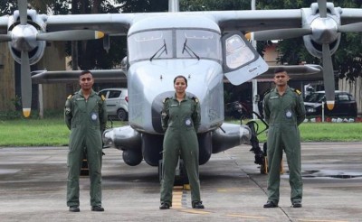 Sub Lieutenant Shivangi becomes first woman pilot in Navy