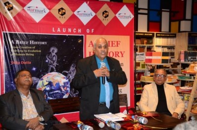 Dilip Datta launches book A Brief History From Creation of Universe to Evolution of Human Being