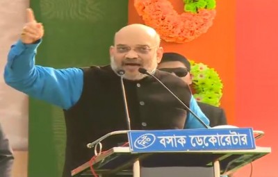Amit Shah addresses rally in Malda, urges people of Bengal to defeat TMC