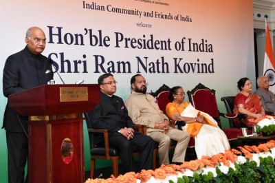 President of India unveils statue of Mahatma Gandhi at Villeneuve, Switzerland