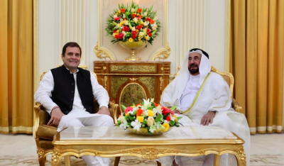 Rahul strikes 'right notes' with NRIs in UAE