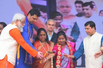 Union Minister of State Sadhvi Niranjan Jyoti inaugurates Sikaria Mega Food Park, the1st Mega Food Park of Tripura
