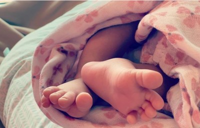 Surveen Chawla welcomes baby girl, shares image of newborn on social media 