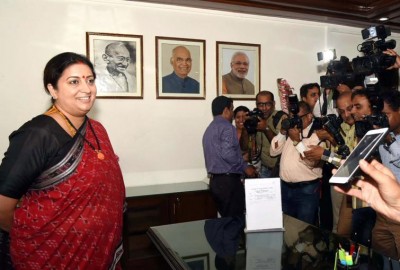 Narendra Modi's youngest minister Smriti Irani takes charge of Women and Child Development Ministry